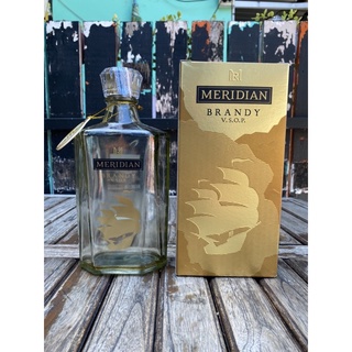 ขวดเปล่าเมอริเดียน ขวดเหล้า เปล่า Meridian Brandy V.S.O.P เมอริเดี่ยน บรั่นดี พร้อมกล่อง