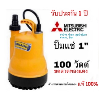 ปั้มแช่ ไดโว่ มิตซูบิชิ 1นิ้ว ปั้มน้ำพุ ปั้มตู้ปลา 100 w  รุ่น WSP 105S  👍🌈