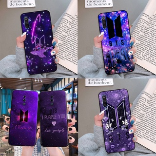 เคสโทรศัพท์มือถือ ลายโลโก้ bts สีม่วง สําหรับ Realme C2 C3 C11 2020 2021 C12 C15 C17 C20 C21 C21Y C25Y UH28