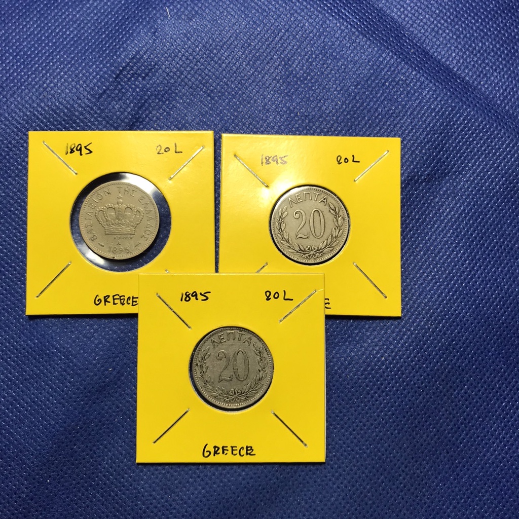 No.60635 ปี1895 กรีซ 20 LEPTA เหรียญสะสม เหรียญต่างประเทศ เหรียญเก่า หายาก ราคาถูก