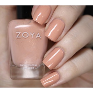 พร้อมส่ง ยาทาเล็บ Zoya สี Tessa   สีส้มพีชอ่อนชิมเมอร์ทอง สีส้มแซลมอนพร้อมไมโครชิมเมอร์ทองยิบๆ เบาๆ แท้ 💯 %