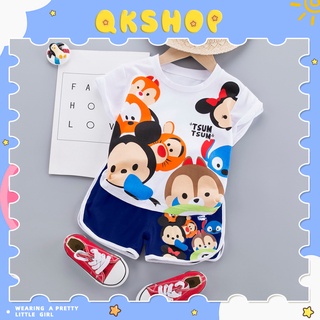 QKshop 🦕🔥 โอ๊ยยยยย คุณแม่ขาาา  ลูกๆเห็นแล้วต้องอยากได้ น่ารักสุด เสื้อยืดคอกลมสกรีนลายการ์ตูน น่ารักมาจ้าแม่งานดีสุด⚡️