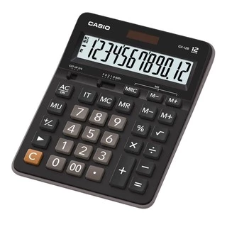 Casio Calculator เครื่องคิดเลข คาสิโอ รุ่น GX-12B แบบตั้งโต๊ะ ขนาดใหญ่ 12 หลัก สีดำ