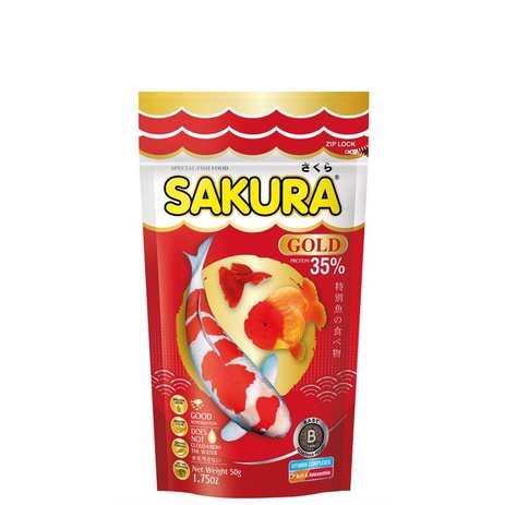 [100g] Sakura Gold อาหารปลาซากุระ ปลาสวยงาม ปลาหางนกยูง ปลาทอง