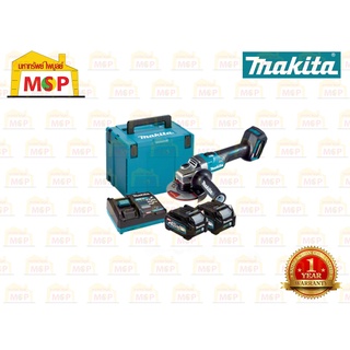 Makita เจียร์ไร้สาย 4" 40V GA003GM201 สวิทช์สไลด์ แบต4.0Ahx2ก้อน+แท่นชาร์จ BL #NT