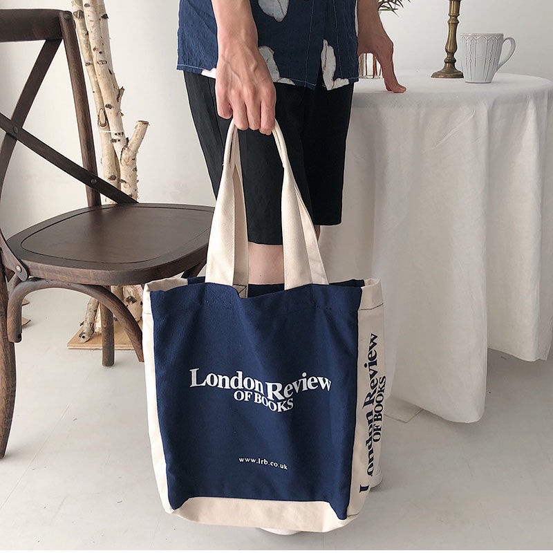 A.t.a กระเป๋าถือ กระเป๋าสะพายไหล่ ผ้าแคนวาส ทรงโท้ท เรียบง่าย สําหรับผู้ชาย และนักเรียน