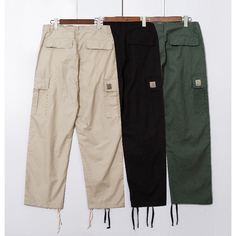 Carhartt WIP กางเกงคาร์โก้ ลําลอง แบบผูกเชือก หลายกระเป๋า สไตล์คลาสสิก