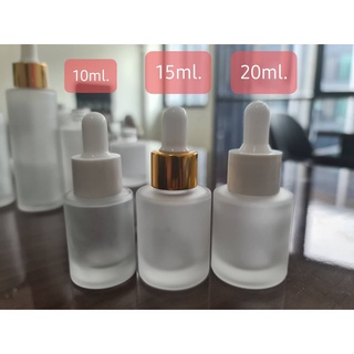 [GB-0083] ขวดแก้ว dropper 20ml(คอ20) ขวดแก้วสีขุ่น ดรอปเปอร์ หัวบีบหยด ขวดน้ำมัน ขวดเซรั่ม ขวดทดลอง ขวดใส่น้ำมันสกัด