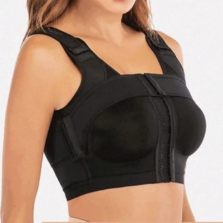 【agilemind.th】ผู้หญิงด้านหน้าเต้านมสนับสนุน Push Up Bra การบีบอัด Body Shaper ปรับตะขอ Breast Control Shaperwear