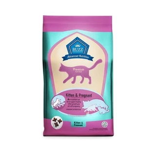 Buzz Advanced Nutrition อาหารแมว สูตรลูกแมวและแม่แมวตั้งท้อง ทุกสายพันธุ์ แพ็ค 7 kg(3KG*2+1KG*1)