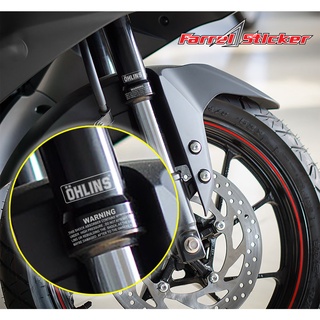 สติกเกอร์โช๊คอัพหน้า ohlins แถมคําเตือน ขนาดเล็ก กันกระแทก คว่ําลง