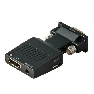 VGA Male TO HDTV Female Converter Adapter Dongle with 3.5mm Stereo Audio