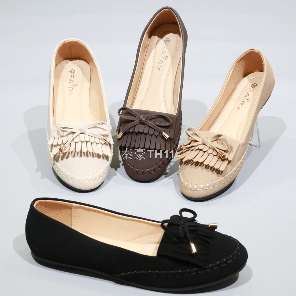 ℗✐รองเท้าส้นแบน 999-11   รองเท้าหุ้มส้นFAIRY