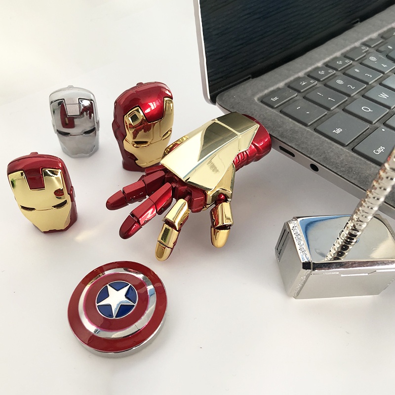 ♥【พร้อมส่ง】 ♥   Ironman แฟลชไดรฟ์ usb โลหะ กันน้ํา 8gb 32gb 64gb