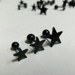 ⭐BLACK STAR⭐จิวรูปดาวหลายขนาด