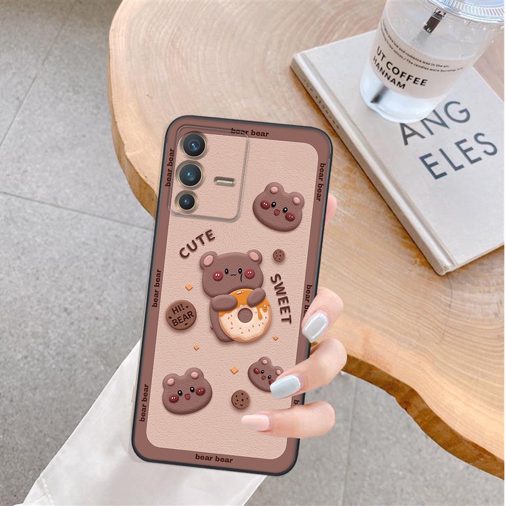 เคส Vivo V23 5G พิมพ์ลาย Brown - Pink Bear, Be@rick Bear เป็นน่ารักและสุดน่ารัก