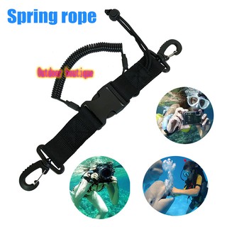 ☀GMTH☀ Tactical Elastic Lanyard Retainer Security Leash Diving Camera Torch Holder Anti Losing Rope