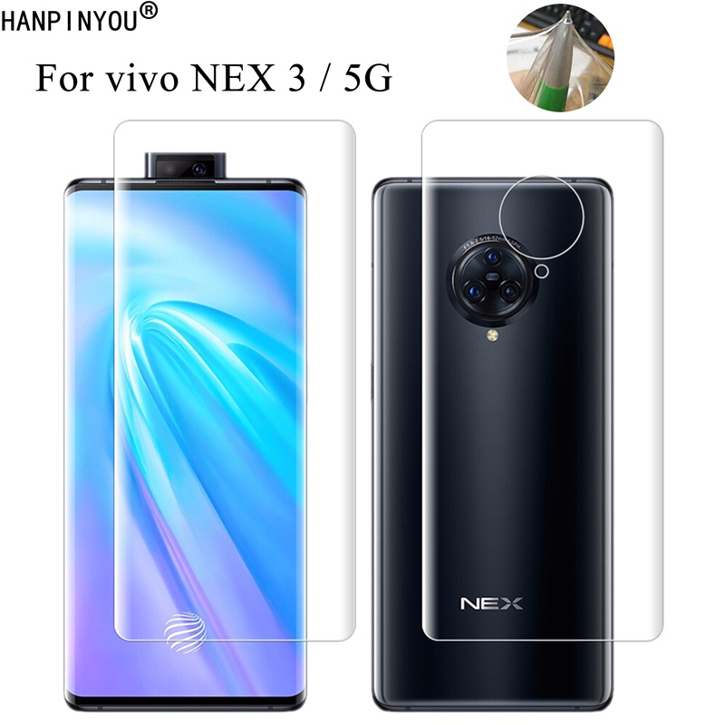 ฟิล์ม Hydrogel บางเฉียบสําหรับ vivo NEX 3 3s NEX3 5G 6.89 "Clear Soft TPU ด้านหน้าด้านหลังคลุมทั้งหมดฟิล์มป้องกันหน้าจอ