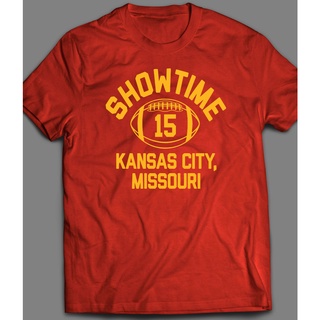 เสื้อยืดผ้าฝ้ายพิมพ์ลายขายดี ผ้าฝ้าย 100% ลาย Kansas City Mo 15 Showtime ตลก ใส่สบาย สําหรับเล่นฟุตบอล 2022