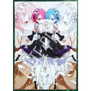 Poster anime โปสเตอร์อนิเมะ Re Zero ขนาด A4