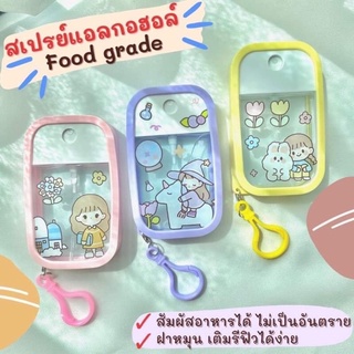 ขวดสเปรย์แอลกอฮอล์ 50 มล 📌[พร้อมส่งในไทย] 📌ขวด + เคสซิลิโคน + พวงกุญแจ