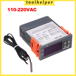 ตัวควบคุมอุณหภูมิ AC220V ดิจิตอลเทอร์โมมิเตอร์วัดอุณหภูมิความร้อน