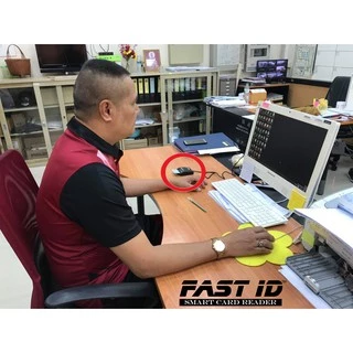 FAST ID เครื่องอ่านบัตรประชาชน/Smart Card Reader/SCR-N99 รุ่น EZ100PU ยอดนิยม ICT2567 แถมฟรีโปรแกรม