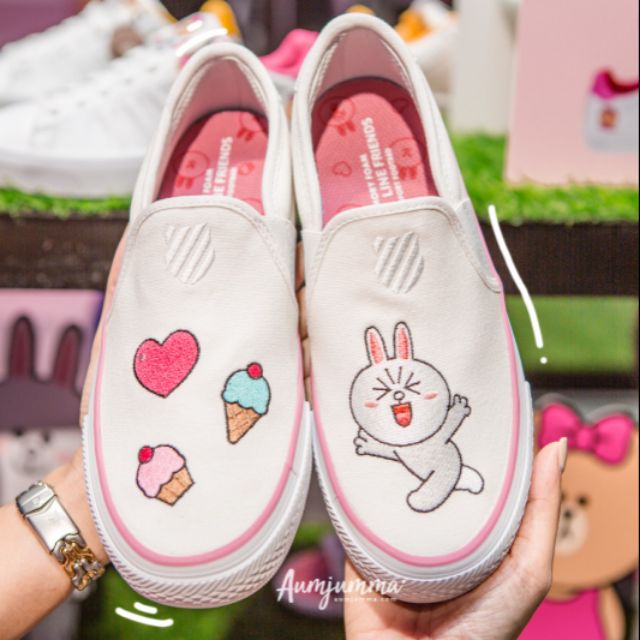 Kswiss​ Line​ friend silp​ on รองเท้าผ้าใบ​แบบสวม​ ปกติ1490เหลือ​850บาท