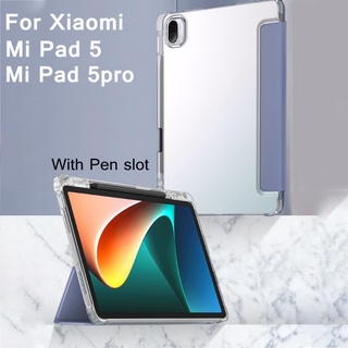 เคสใส Mi Pad 5 Pro พร้อมช่องใส่ดินสอแม่เหล็กสําหรับ Xiaomi