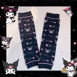 2022 New Harajuku Native Cool QQ Show Soft Cute Black Kuromi Cartoon Hand Sleeve Socks Y2k Hot Girl Wild Photo Jk