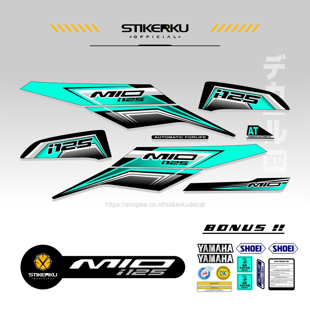 Yamaha MIO I 125 STOCK DECAL / STRIPING MIO M3 /Z / 125/ สติ๊กเกอร์ / สติ๊กเกอร์ / COMBO COLORS / PR