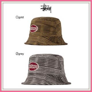 หมวก Bucket Stussy Lola Plaid Knit Bucket Hat ของแท้ พร้อมส่งจากไทย มาพร้อมป้าย Tag รุ่นเดียวกับ Lisa Black pink