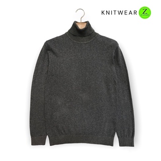 Knitwear zasum 🔸sweater เสื้อสเวตเตอร์ แขนยาวคอเต่าสีพื้น 🔸เทาชาร์โคล ถักทอด้วย Cotton100% ผ้านุ่มใส่สบาย