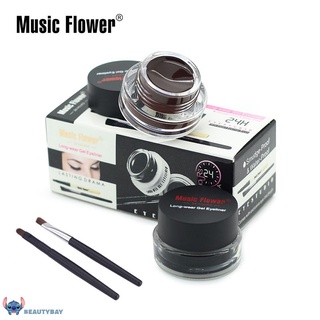 MUSIC FLOWER Bngfdht ครีมเขียนคิ้วและอายไลเนอร์แบบสองสีกันน้ําไม่มีสองสี