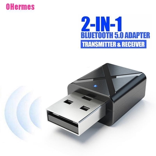 (Oher) 2-in-1 อะแดปเตอร์ส่งสัญญาณเสียงบลูทูธไร้สาย Usb Fm 5.0 สําหรับ