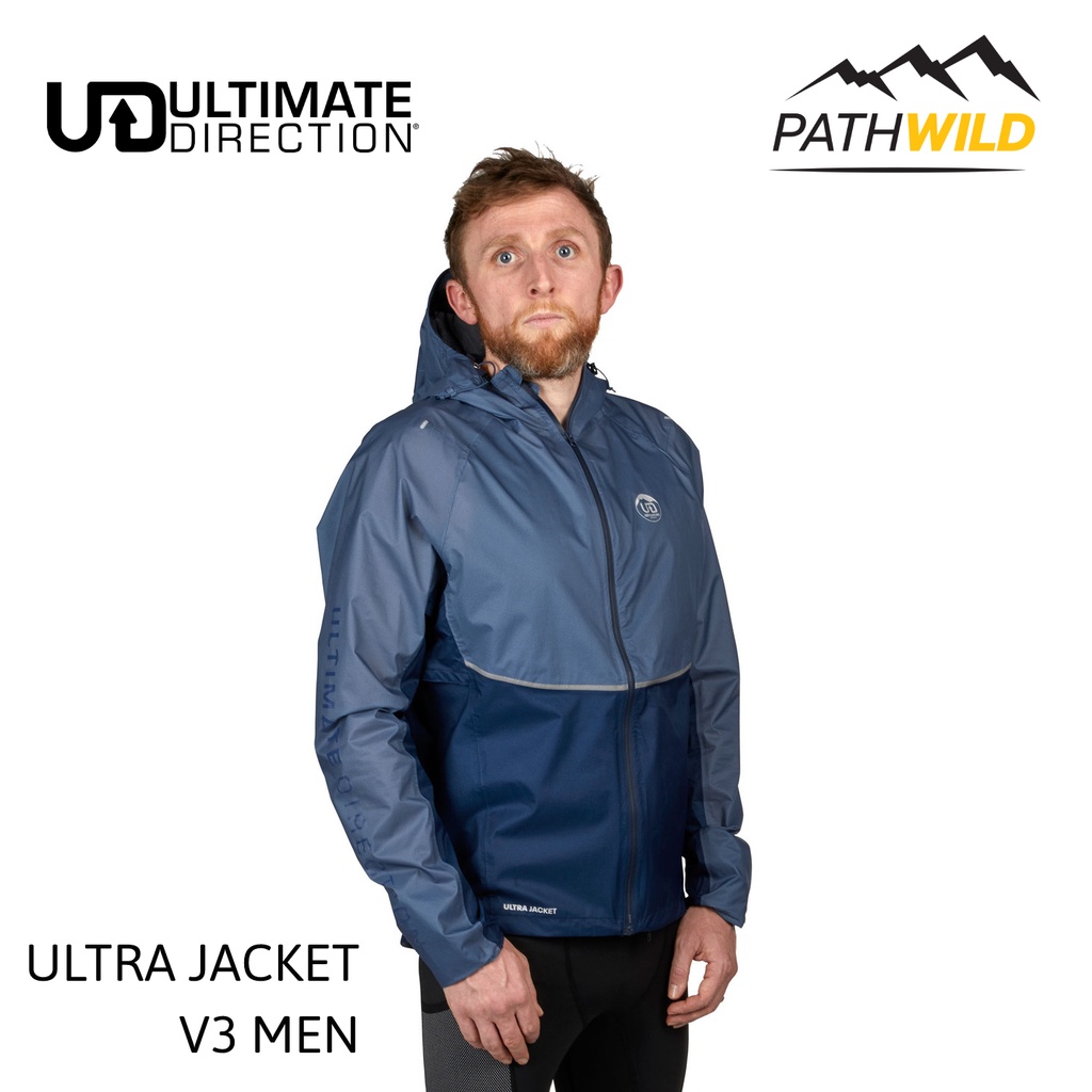 เสื้อแจ๊คเก็ตกันลม กันฝน น้ำหนักเบา ULTIMATE DIRECTION ULTRA JACKET V3 MEN สำหรับวิ่งเทรล สเป็คสูงกว่ามาตรฐานสนาน UTMB™