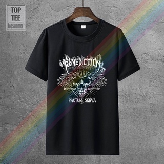 เสื้อผ้าผช【สไตล์ฮาราจูกุ】เสื้อยืด ผ้าฝ้าย 100% พิมพ์ลาย Benediction Pactum Serva สําหรับผู้ชาย LHZYS-5XL