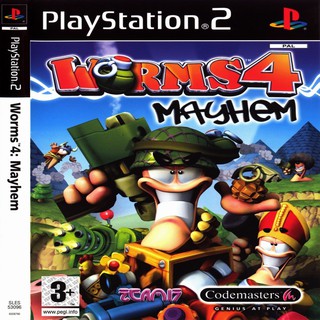 Worms 4 Mayhem [USA] GAME PS2 DVD]