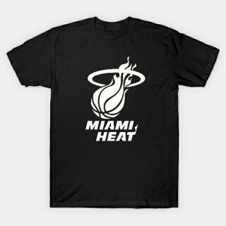 NBA ไมอามี่ฮีทเสื้อยืดที่มีคุณภาพสูงผ้าฝ้ายแขนสั้นเสื้อผ้าเครื่องแต่งกาย Unisex H.V