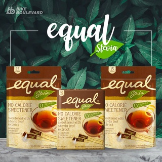 Equal อิควล น้ำตาลสตีเวีย มี 3 ขนาด 15 40 100 ซอง ผลิตภัณฑ์ให้ความหวานแทนน้ำตาล สตีเวีย Stevia