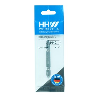 HHW PH2 ดอกไขควงลม 4 แฉก 2 หัว แม่เหล็ก ¼” ยาว 65 มม. Double-ended bit magnetic