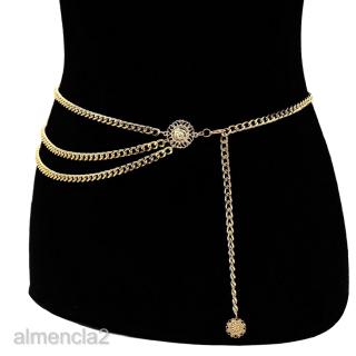 Sexy Belly Waist Aluminum Link Waist Chain Bikini Waistbands Multilayer