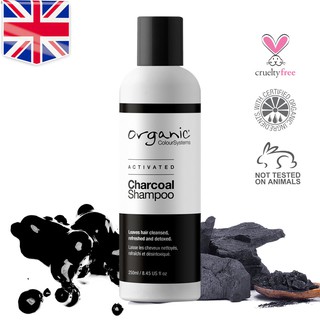 แชมพูชาโคล ออร์แกนิค นำเข้าจากอังกฤษ 100% CHARCOAL SHAMPOO ORGANIC COLOUR SYSTEM