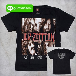 เสื้อยืดโอเวอร์ไซส์เสื้อวง LED - ZEPPELIN สีดำS-3XL