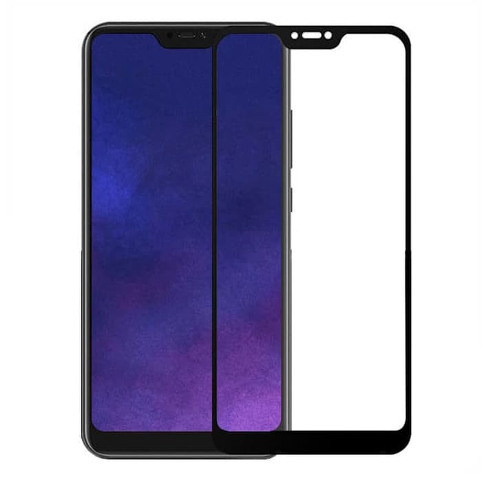 กระจกนิรภัย Xiaomi Mi 8 Lite Full Cover Color 5D / 6D / 9D - สีดํา