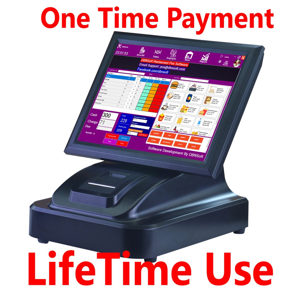 ระบบร้านอาหาร Pos - การชําระเงินครั้งเดียวตลอดอายุการใช้งาน
