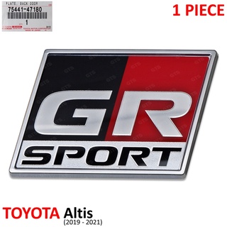 Logo โลโก้ GR SPORT ติดท้ายรถ ของแท้ 1 ชิ้น สีดำ,แดง สำหรับ Toyota Altis,C-HR ปี 2019-2021