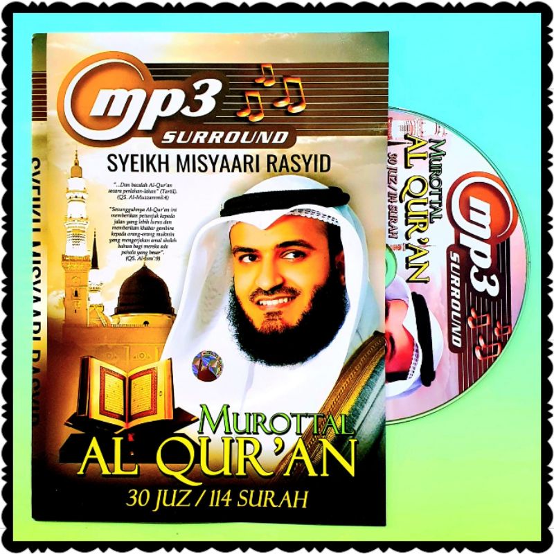 CASSET MP3 CD ORIGINAL MUROTTAL AL QURAN 30 JUZ COMPLETE WITH SYEIKH MISYAARI RASYID 30 JUZ 114 SURA