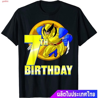 เสื้อยืดยอดนิยม Marvel X-Men Wolverine 7th Birthday Badge T-Shirt Popular T-shirts