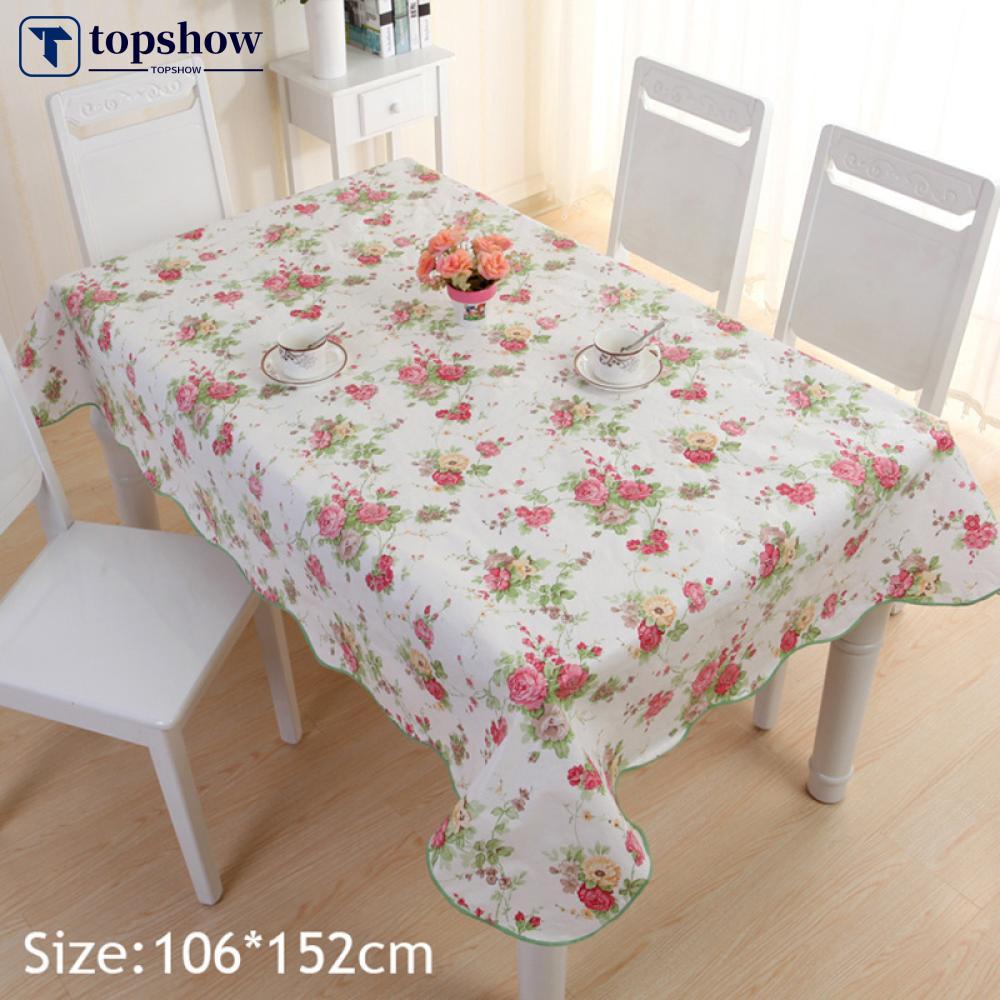 Topshow ผ้าปูโต๊ะ PVC กันน้ํามัน ขนาด 106*152 ซม. สําหรับตกแต่งบ้าน ห้องครัว D9Y4
